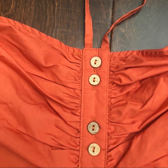 NWT Free People ruched orange mini dress - Picture 6 of 11